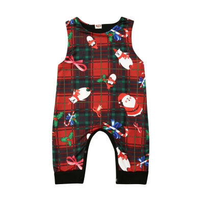 

Newborn Infant Baby Boy Girl Long Bodysuit Plaid Romper Jumpsuit Outfits Clothes