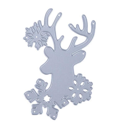 

Snowflake Deer Metal Cutting Die Embossing Folder Stencil for DIY Scrapbook