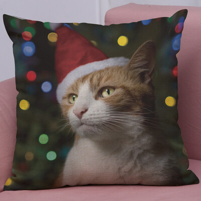 

Tailored New Christmas Cotton Linen Pillow Case Sofa Cushion Cover Home Decor