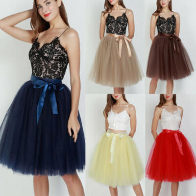 

Women Long Tulle Tutu Skirt Girls Party Dress Prom Princess Tutu Bridesmaid Gown