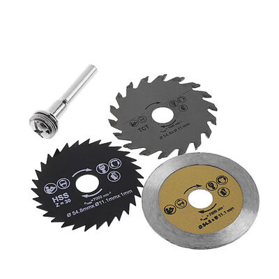

3X HSS 548mm Mini Wood Circular Saw Blade Cutting Blade Rotary ToolMandrel Set