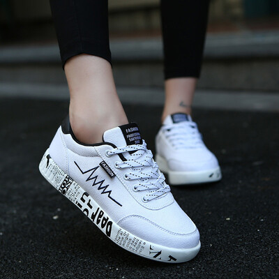 

Mhysa 2019 Women Vulcanized Shoes Fashion Sneakers Ladies Lace-up Casual Shoes Breathable Walking Canvas Shoes Graffiti Flats