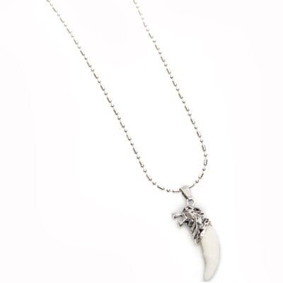 

Pendant Spike Domineering Personality Titanium Alloy Necklace Chunky Wolf Men