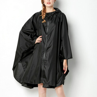 

〖Follure〗Women Rain Jacket Hooded Coat Solid Pockets Outdoors