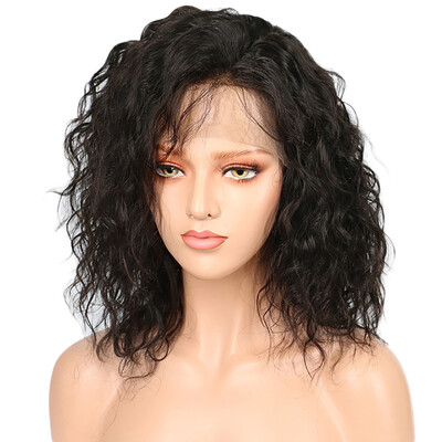 

〖Follure〗Brazilian Less Lace Front Full Wig Bob Wave Black Natural Looking Women Wigs