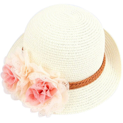 

SUNSIOM Girls Straw Sun Hat Brim Summer Beach Packable Crushable Foldable Children Kids