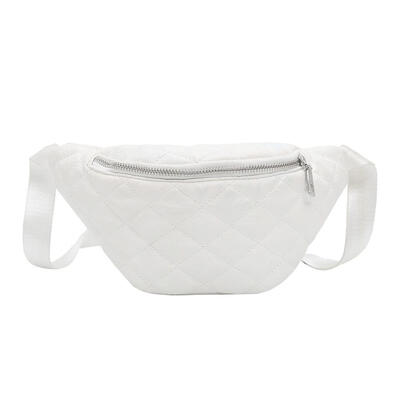

Solid Color Women Waist Packs Trendy Simple PU Shoulder Casual Belt Bags