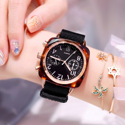

2019 new ins wind watch womens network red lovers fashion student waterproof large dial quartz watch