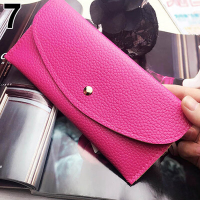 

Women Fashion Thin Purse Long Clutch Wallet Faux Leather Handbag Card Holder
