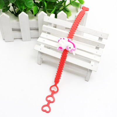 

Cartoon UNICORN Slap Bands Snap Band Bracelet Silicone Wristband Girls Party