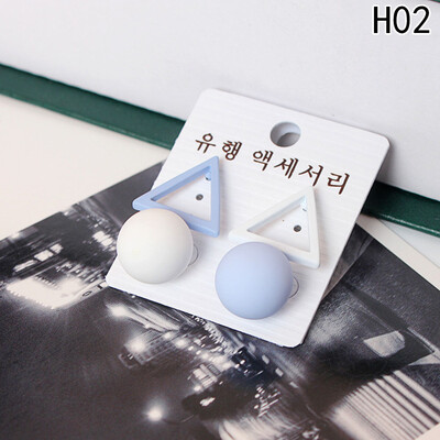 

Love Korean Korean Temperament Simple All-match Asymmetric Earrings Female Ball Earrings