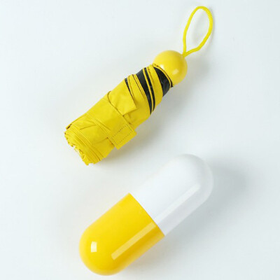 

Mini Pocket Umbrella Anti Compact Fast Drying Rain Windproof With Capsule Case