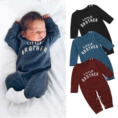 

Infant Baby Boy Little Brother Romper Jumpsuit Bodysuit Winter Clothes Outfit