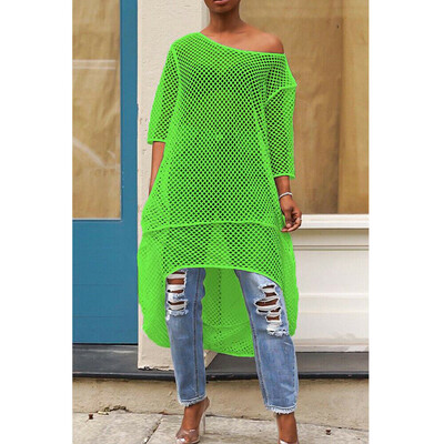 

Fashion Women Ladies Off Shoulder Casual Blouse Half Sleeve Mesh Swimsuit Bikini Cover
