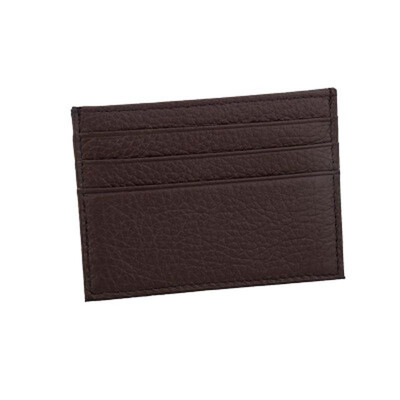 

Wholesale Real Cow Leather ID Card Holder Multi Slot Slim Credit Cash Pocket Mini Travel Bank Business Wallet Case For Men Women