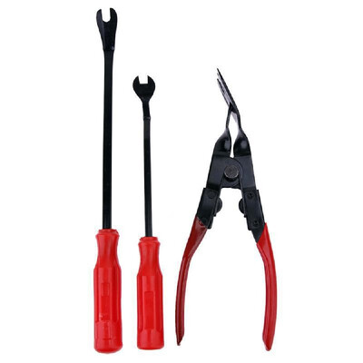 

3pcs Car Door Trim Clip Plier & Fastener Remover Puller Car Door Panel Remover Rivet Buckle Removal Tool Set Upholstery Rivets Cli