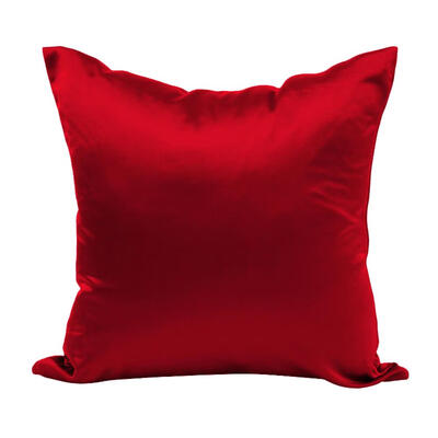 

Simple Satin Silk Solid Color Throw Pillow Case Sofa Waist Cushion Cover