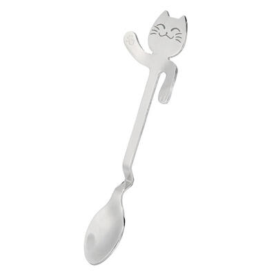 

Stainless Steel Cute Cat Spoon Creative Hanging Coffee Milk Stirring Spoons