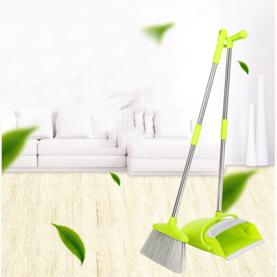 

Siaonvr Broom And Dustpan Set Vertical Brush And Dust Pot Combination Upright Cleaning