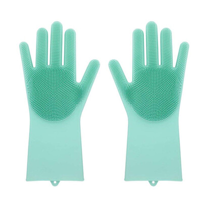

Toponeto Magic Reusable Silicone Gloves Cleaning Brush Scrubber Gloves Heat Resistant GN