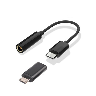 

Type C to 35mm Audio Headphone Jack Adapter Mirco USB to Type C