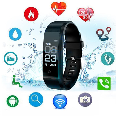 

115PLUS Color Smart Band Bracelet Sport Fitness Tracker 096in TFT Display Heart Rate Sleep Monitor Call Reminder Pedometer Wristb