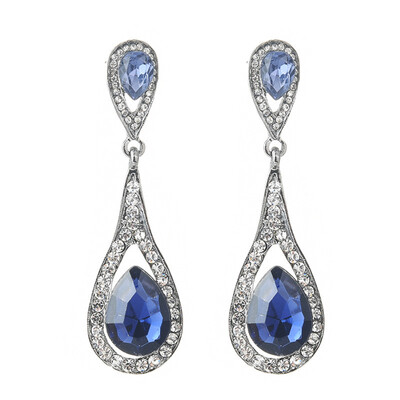 

Women Long Rhinestones Drop Pendant Earrings Fashion Hollow Eardrop Jewelry