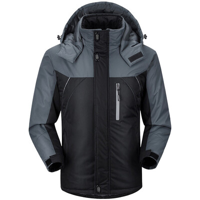 

Gobestart Men Winter Long Sleeve Warm Hooded Zip Thick Fleece Coat Outwear Wind Jacket