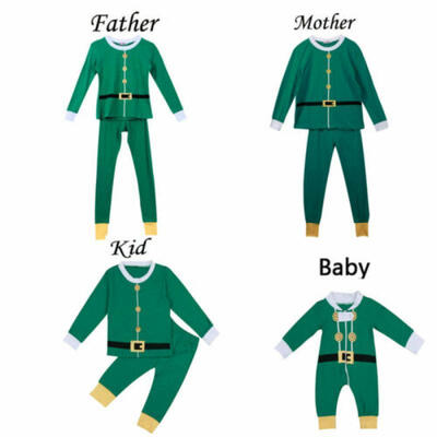 

US STOCK Family Matching Christmas Pajamas PJs Sets Xmas Sleepwear Nightwear New