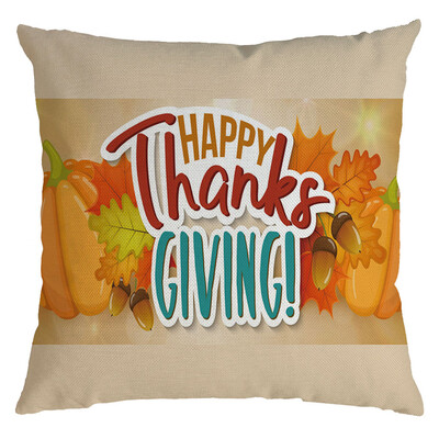 

〖Follure〗Thanksgiving Pillow Cover Pillowcases Decorative Home Decoration45x45cm