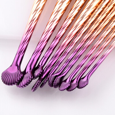 

Toponeto 10pcs Pro Makeup Brushes Set Foundation Powder Eyeshadow Eyeliner Lip Brush Tool