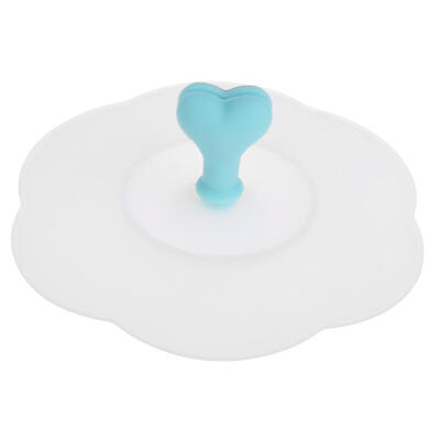 

Dustproof Heart Silicone Sealing Cup Lid Thermal Insulation Tea Bowl Cover