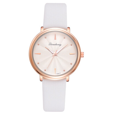 

European&American hot womens wild fashion watch trend retro high quality PU leather quartz watch