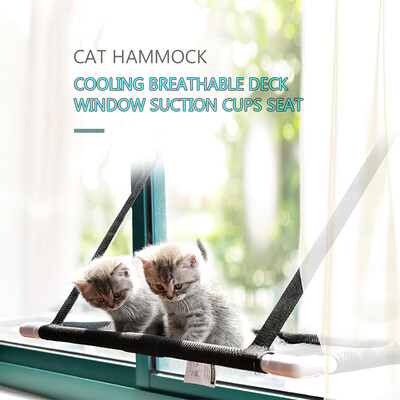 

Cat Window Perch Hammock Bed Cooling Breathable Deck Window Suction Cups Seat Cat Shelves Sunbath Hammock Bed for Cat Hold UP to 1
