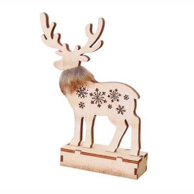 

1PC Wooden Reindeer Decoration Christmas Decoration Unique Luminous Cute Festive Party Supplies