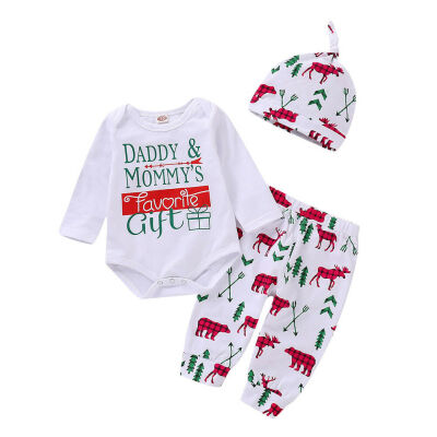 

Christmas Kids Baby Girl Boy Xmas Top Deer Leggings Pants Outfits Set Clothes