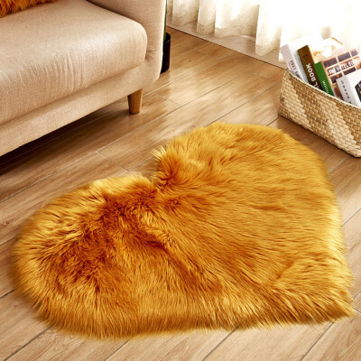 

Toponeto Wool Imitation Sheepskin Rugs Faux Fur Non Slip Bedroom Shaggy Carpet Mats