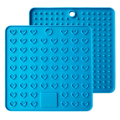 

2pc Square Heat Resistant Silicone Mat Dish Drying Mat Drink Cup Coasters Non-slip Pot Holder Table Placemat Kitchen Accessories