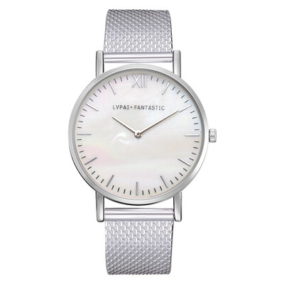 

Trendy alloy quartz watch exquisite scale Roman digital fashion silicone watch