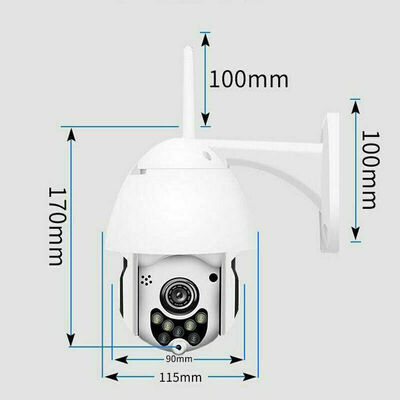 

4x Zoom 1080P FHD In Outdoor 360° PTZ IP Speed Dome Camera 20MP Waterproof Cam