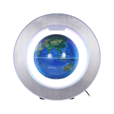 

6 Inch Magnetic Levitation Floating Globe Lighting Blue Earth Globe with LED Color Light Circular Base for Home Office Desk Decora