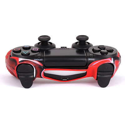 

〖Follure〗Soft Camouflage Silicone Case Cover For Sony Playstation 4 PS4 Controller BU