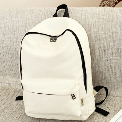 

Brand New Unisex Canvas Backpack College Students Backpack School Bag Rucksack Solid Zipper High Capacity Fashion Hot 2019