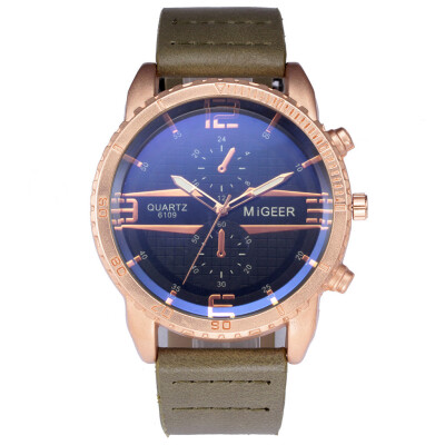 

Gobestart MIGEER High-End Fashion Mens Stainless Steel Watch Analog Alloy Quartz Watch