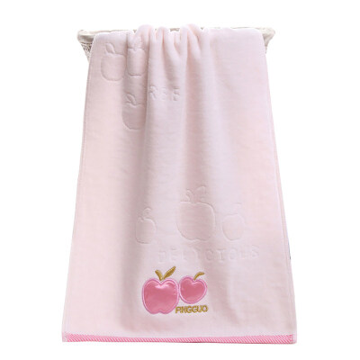 

35x75cm Apple Water Absorbent Washing Bathing Shower Cotton Towel Washcloth