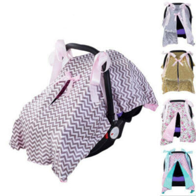 

Baby Stroller Pram Car Seat Cover Breathable Muslin Sun Shade Canopy Blanket