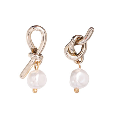 

AOTEMAN Fashion round Pearl Flower stud Earrings For Women Wedding Party Girl Geometric Statement Earrings boho ZA Jewelry