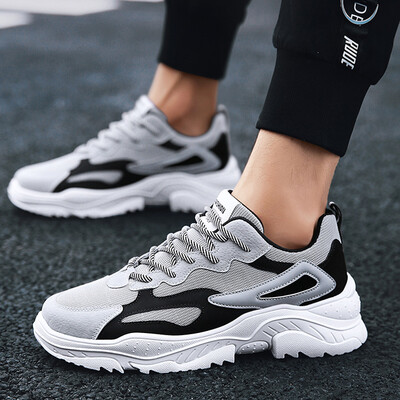 

2019 new summer mens shoes Korean version of the trend of wild breathable old man running shoes casual shoes summer shoes