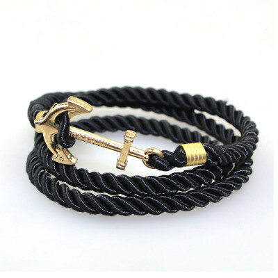 

Handmade Retro Woven Anchor Bracelet Men Vintage Bracelets