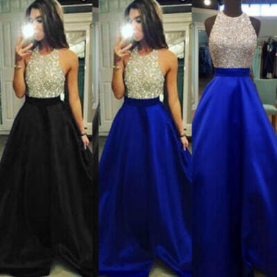 

Ladies Long Dress Formal Prom Cocktail Party Ball Gown Evening Bridesmaid Dress